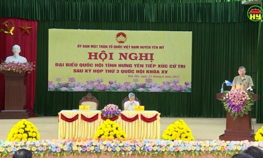 Đại biểu Quốc hội tiếp xúc cử tri tại Yên Mỹ