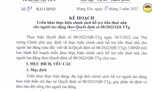 Đẩy nhanh tiến độ hỗ trợ tiền thuê nhà cho người lao động