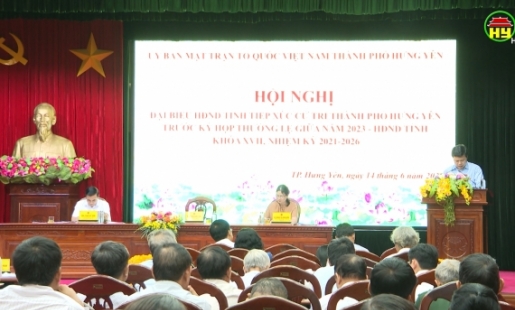 Chủ tịch HĐND tỉnh tiếp xúc cử tri thành phố Hưng Yên
