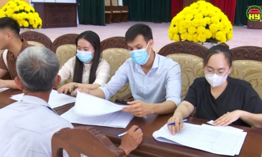 Huyện Yên Mỹ chi trả cho các hộ dân có đất thu hồi làm đường Vành đai 4 - Vùng thủ đô Hà Nội