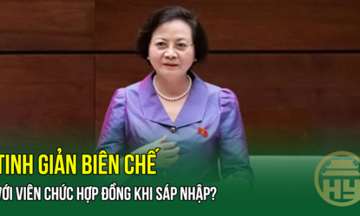TINH GIẢN BIÊN CHẾ với viên chức hợp đồng khi sáp nhập?