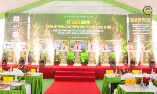 Khởi công xây dựng công trình điều tiết nước Nghi Xuyên