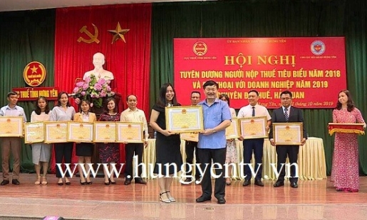 Hưng Yên tuyên dương 111 tập thể và cá nhân nộp thuế tiêu biểu năm 2018