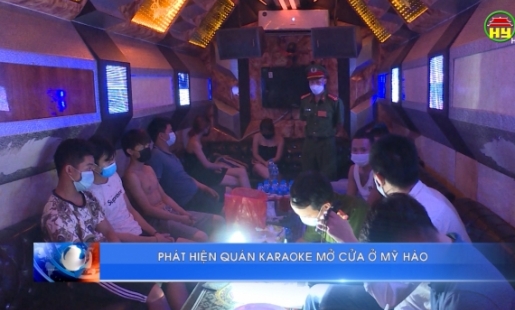 Phát hiện quán karaoke mở cửa ở Mỹ Hào