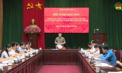  Thường trực Tỉnh ủy giao ban với Ủy ban MTTQ Việt Nam tỉnh và các tổ chức chính trị - xã hội