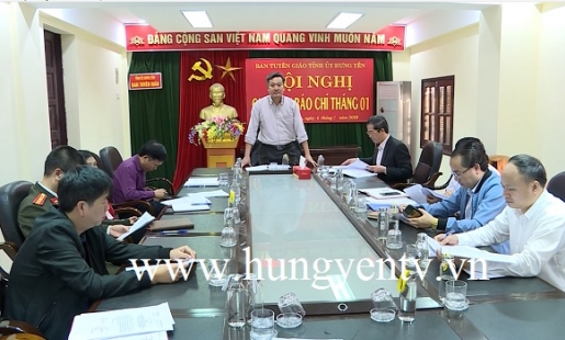 Hưng Yên giao ban báo chí tháng 1/2020