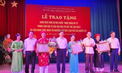 Hưng Yên có 19 nghệ nhân được phong tặng danh hiệu  “Nghệ nhân ưu tú”