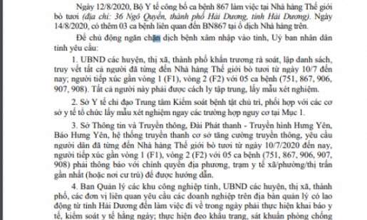 Hưng Yên tăng cường phòng, chống dịch Covid – 19 xâm nhập vào tỉnh