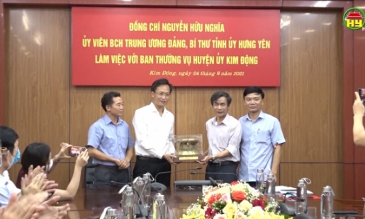 Bí thư Tỉnh ủy Nguyễn Hữu Nghĩa làm việc với Ban Thường vụ huyện ủy Kim Động