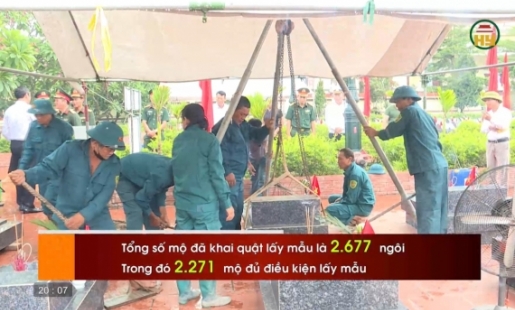 Lấy mẫu hài cốt liệt sĩ chưa rõ thông tin