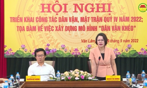 Hưng Yên: Triển khai công tác dân vận, mặt trận quý IV năm 2022