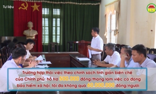 Hỗ trợ cán bộ, công chức nghỉ hưu trước tuổi, thôi việc, chuyển công tác