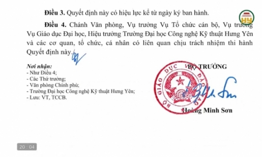 Đổi tên Trường Đại học Sư phạm Kỹ thuật Hưng Yên