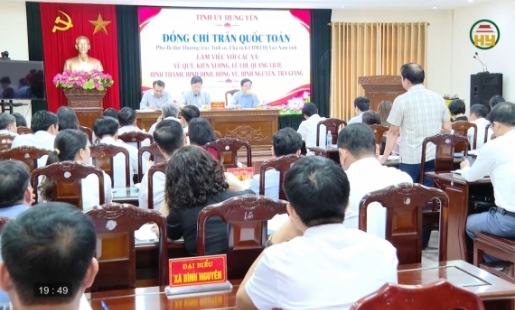 Đồng chí Phó Bí thư Thường trực Tỉnh ủy làm việc với các địa phương 