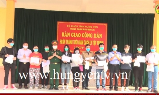 Hưng Yên bàn giao 90 công dân hoàn thành cách ly tập trung 14 ngày