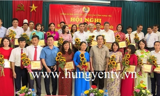 Công đoàn ngành giáo dục tỉnh Hưng Yên biểu dương 38 gương tiêu biểu