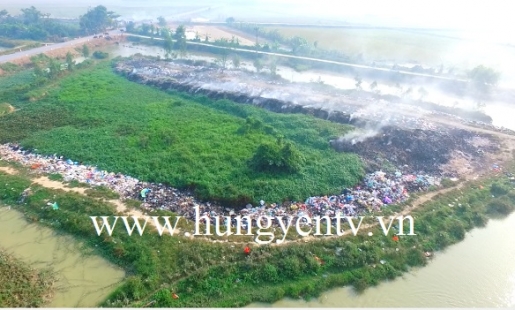 Ô nhiễm do đốt rác thải bừa bãi tại phường Nhân Hòa, thị xã Mỹ Hào