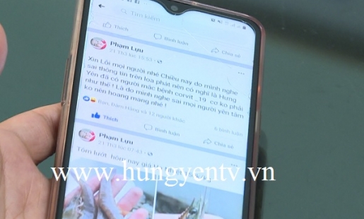 TP Hưng Yên: Phạt 10 triệu đồng đối tượng tung tin sai sự thật về dịch Covid - 19