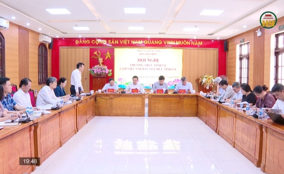 Thường trực Tỉnh ủy l&agrave;m việc với Ban Tổ chức Tỉnh ủy