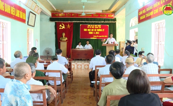Bí thư Tỉnh ủy dự sinh hoạt chi bộ thôn Quang Yên
