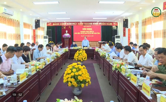  Thường trực Tỉnh ủy l&agrave;m việc với Ủy ban MTTQ Việt Nam tỉnh 