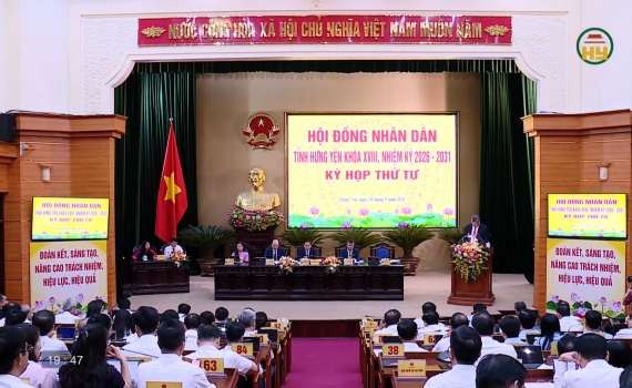  Kỳ họp thứ tư, HĐND tỉnh Hưng Y&ecirc;n kho&aacute; XVIII