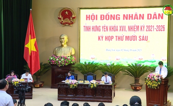 HĐND tỉnh Hưng Yên khoá XVII, nhiệm kỳ 2021-2026 tổ chức kỳ họp thứ Mười sáu 