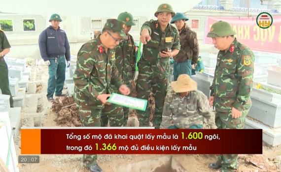 47 nghĩa trang hoàn thành lấy mẫu hài cốt liệt sĩ
