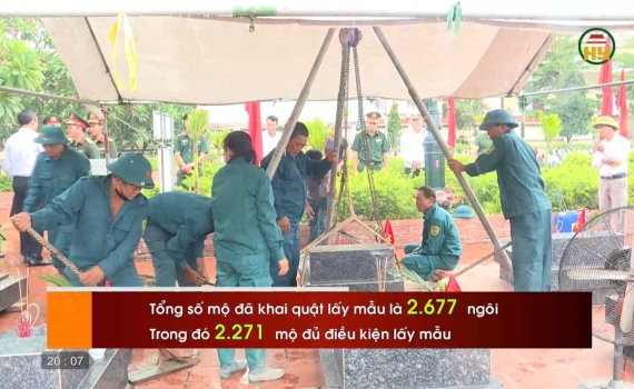Lấy mẫu hài cốt liệt sĩ chưa rõ thông tin